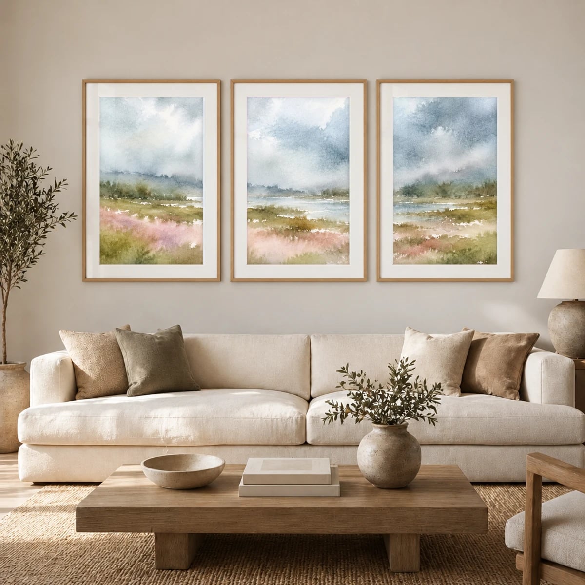 Quadro Campos e Lagos ao Amanhecer