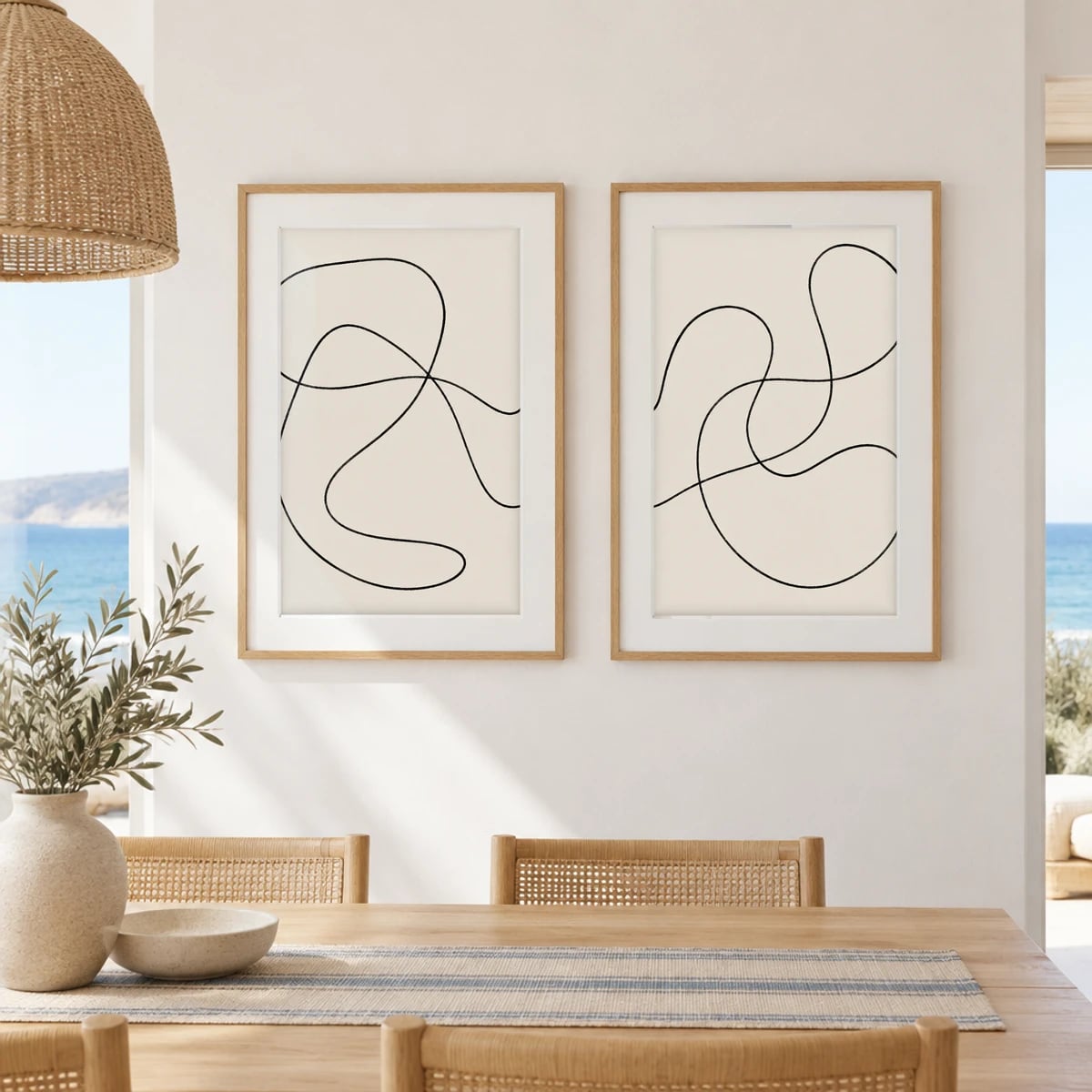 Duo · Com vidro · passe-partout · Carvalho · frontal · vertical · cena 1:1 (studio f6ac5287)