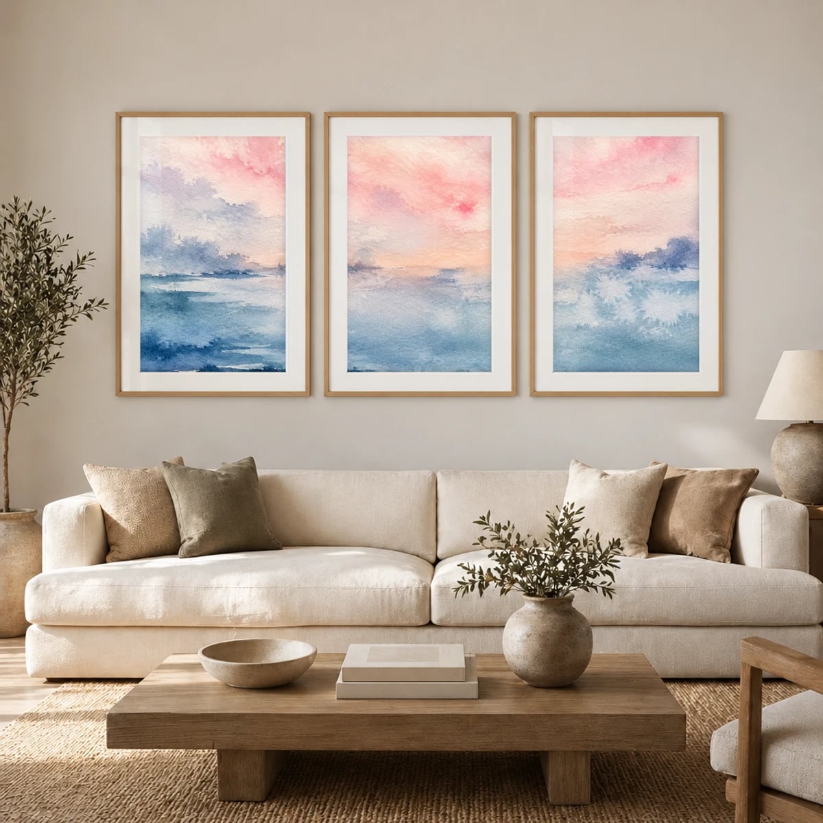 Quadro Mar Sereno ao Amanhecer