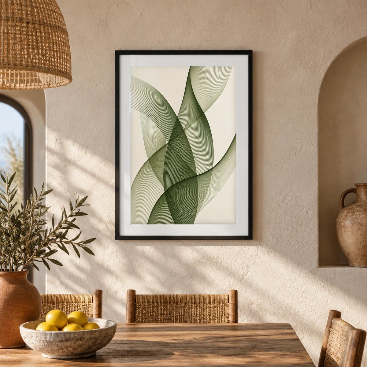 Com vidro · passe-partout · Preto fosco · frontal · vertical · cena 1:1 (studio de2a966f)