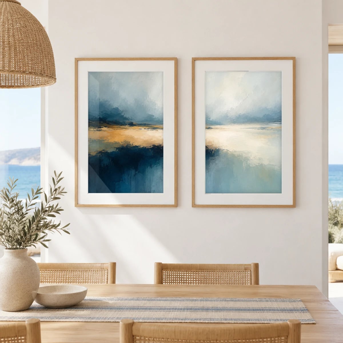 Quadro Horizonte de Névoa na Costa