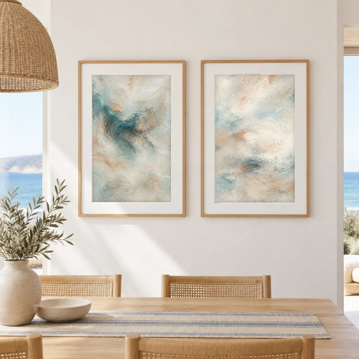 Quadro Céu Abstrato em Movimento Suave
