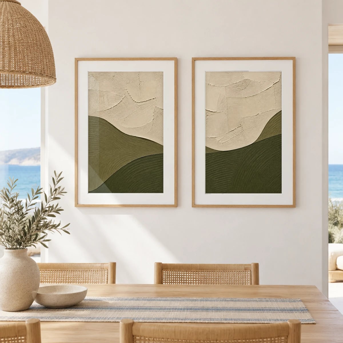 Quadro Paisagens Abstratas em Tons Terrosos