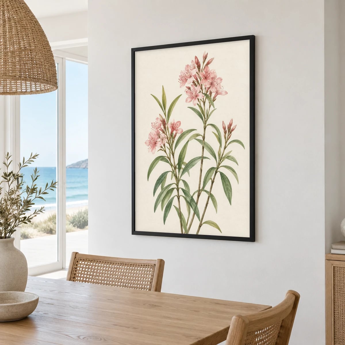 Quadro Ramos de Flores de Oleandro