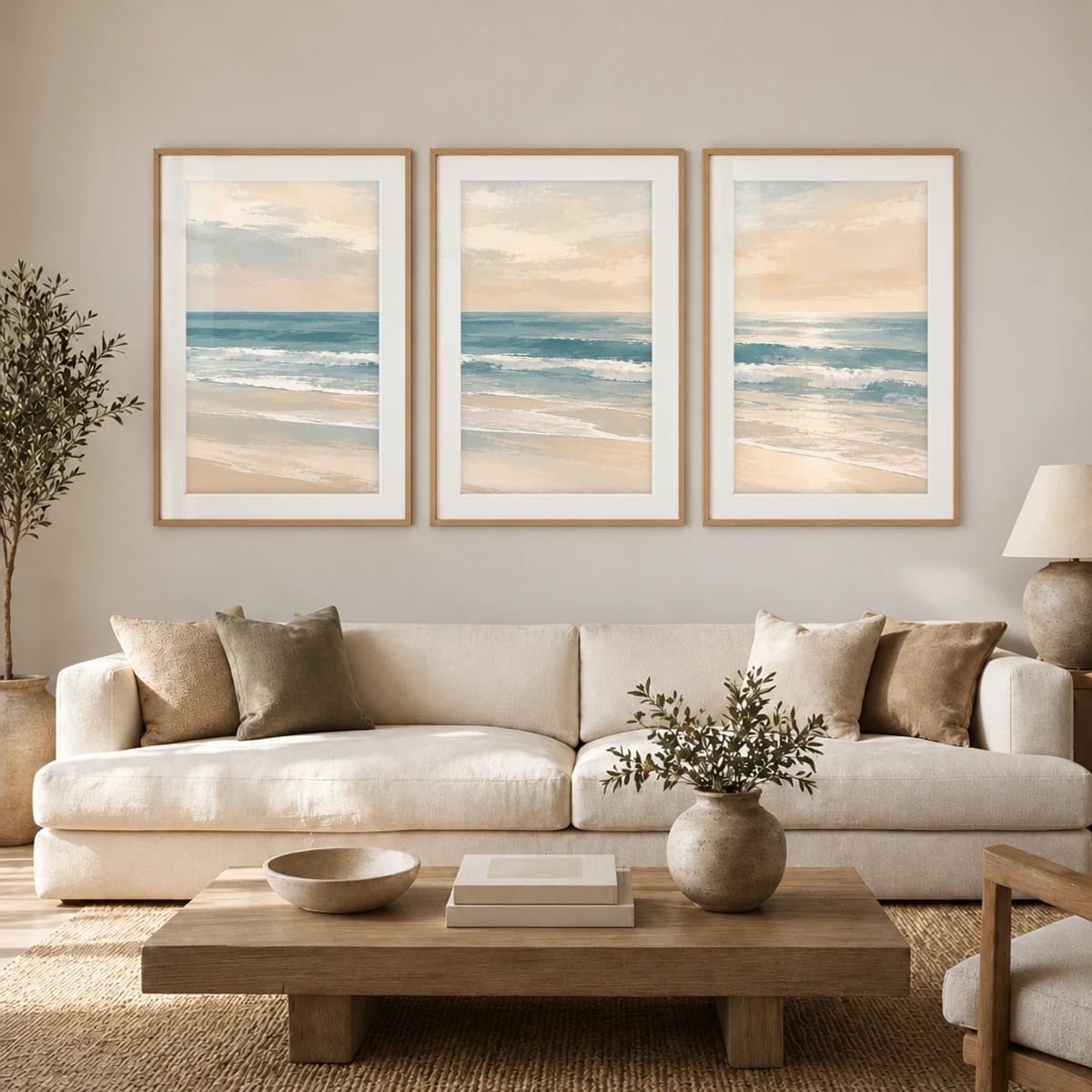 Quadro Ondas Calmantes na Praia ao Amanhecer