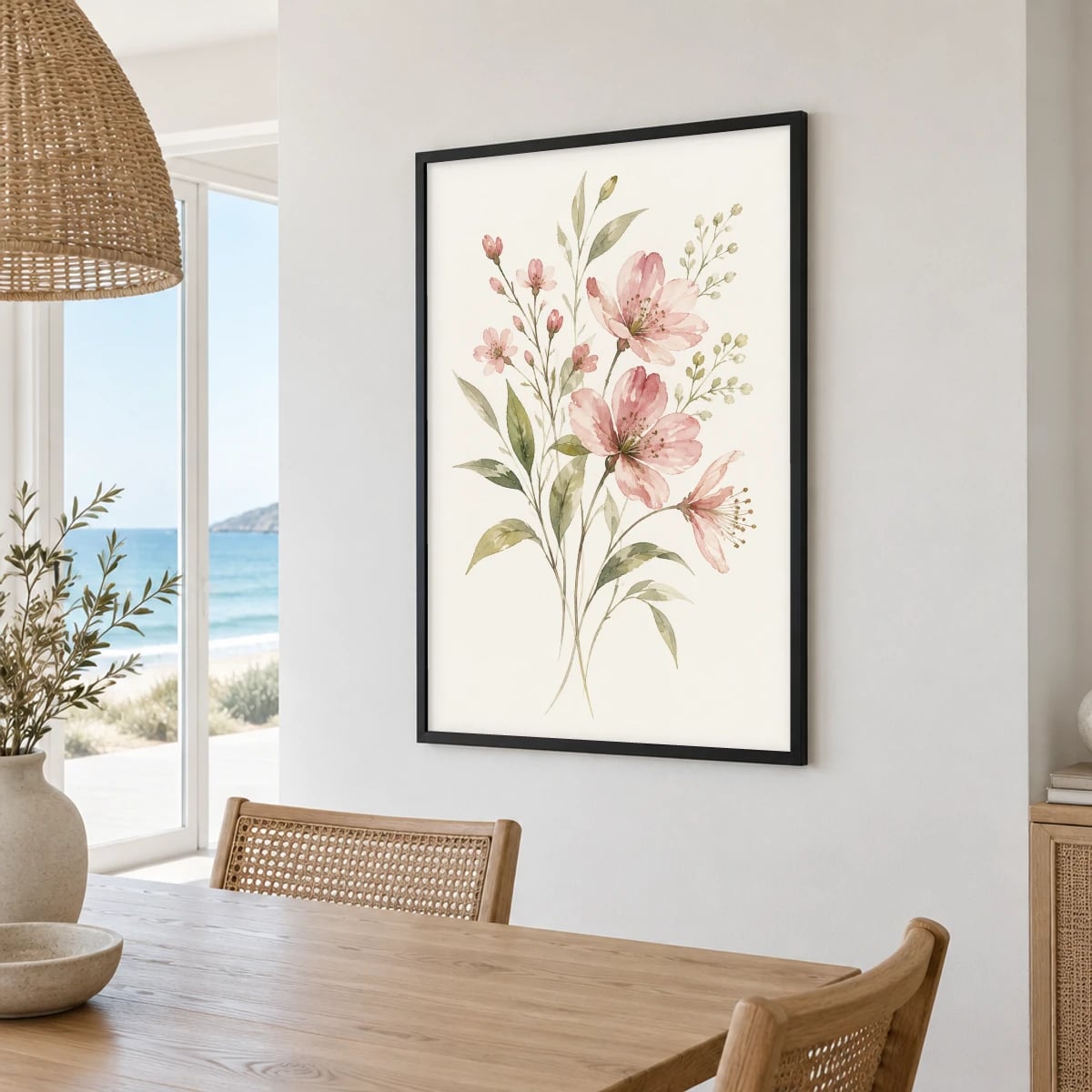 Quadro Ramo Delicado de Flores Frescas