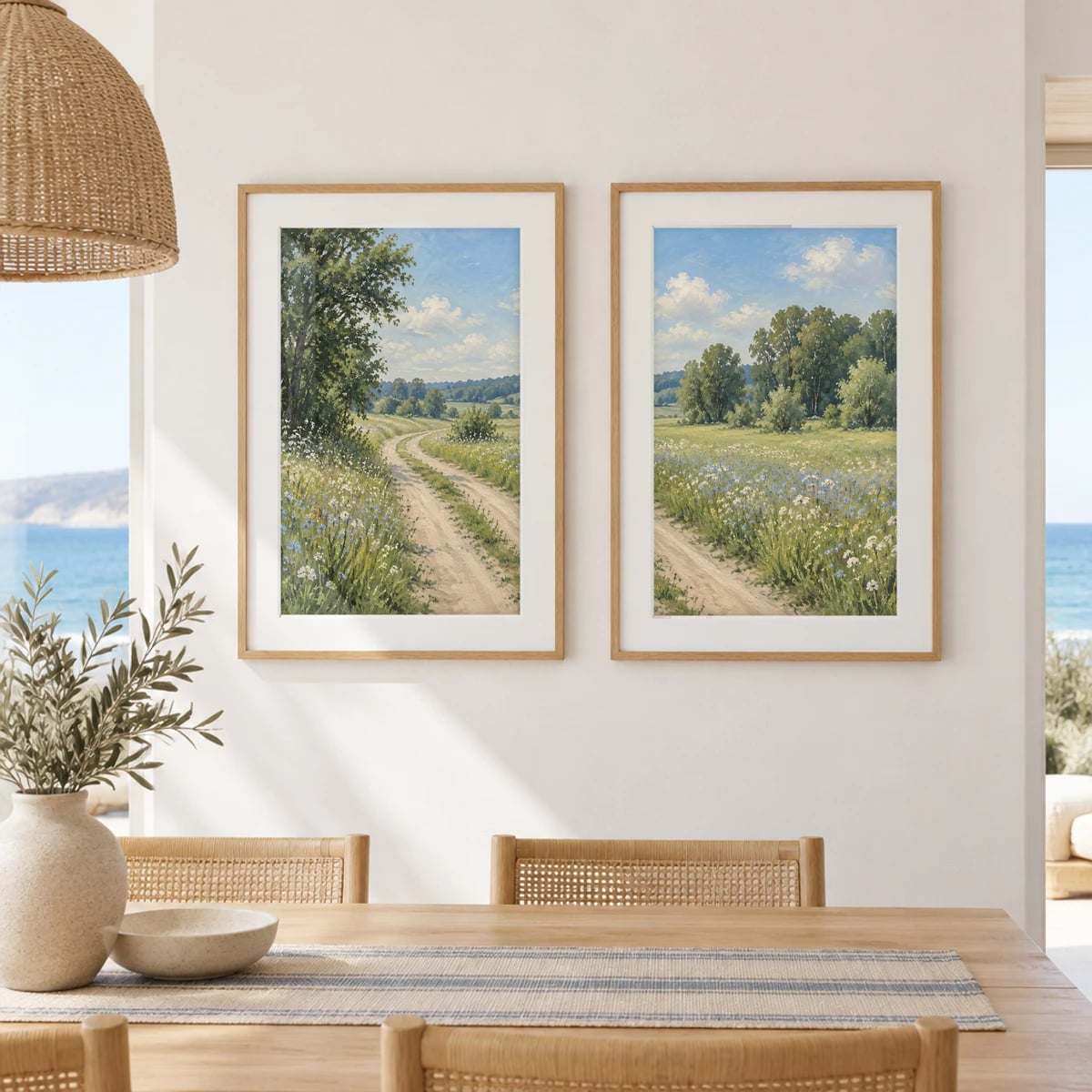 Quadro Trilha Suave Pelo Campo Florido