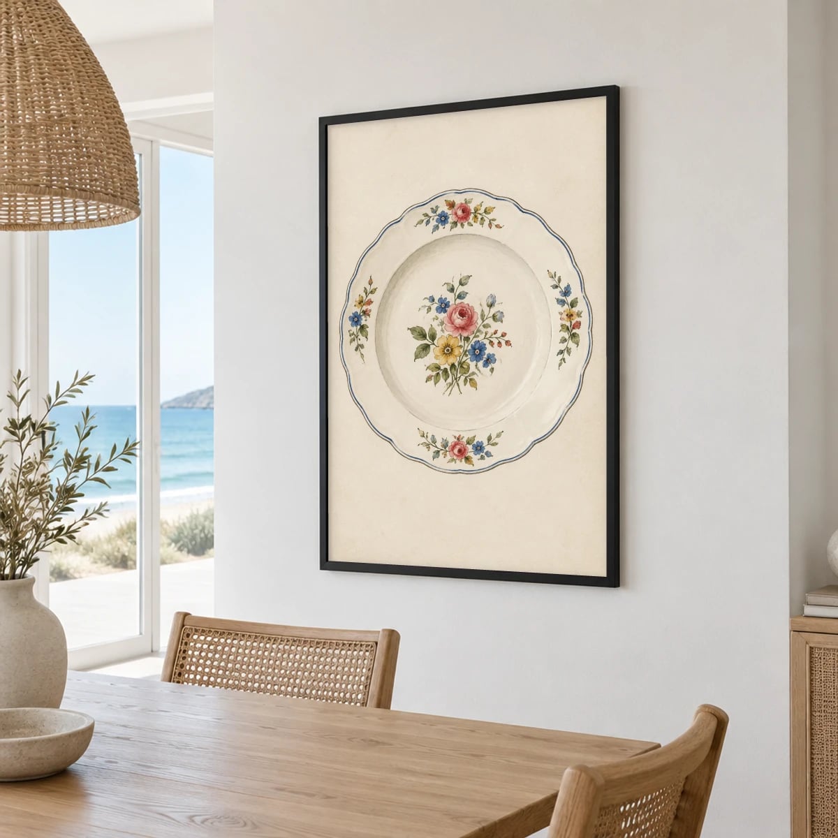 Quadro Composição em Bege, Cinza e Marfim
