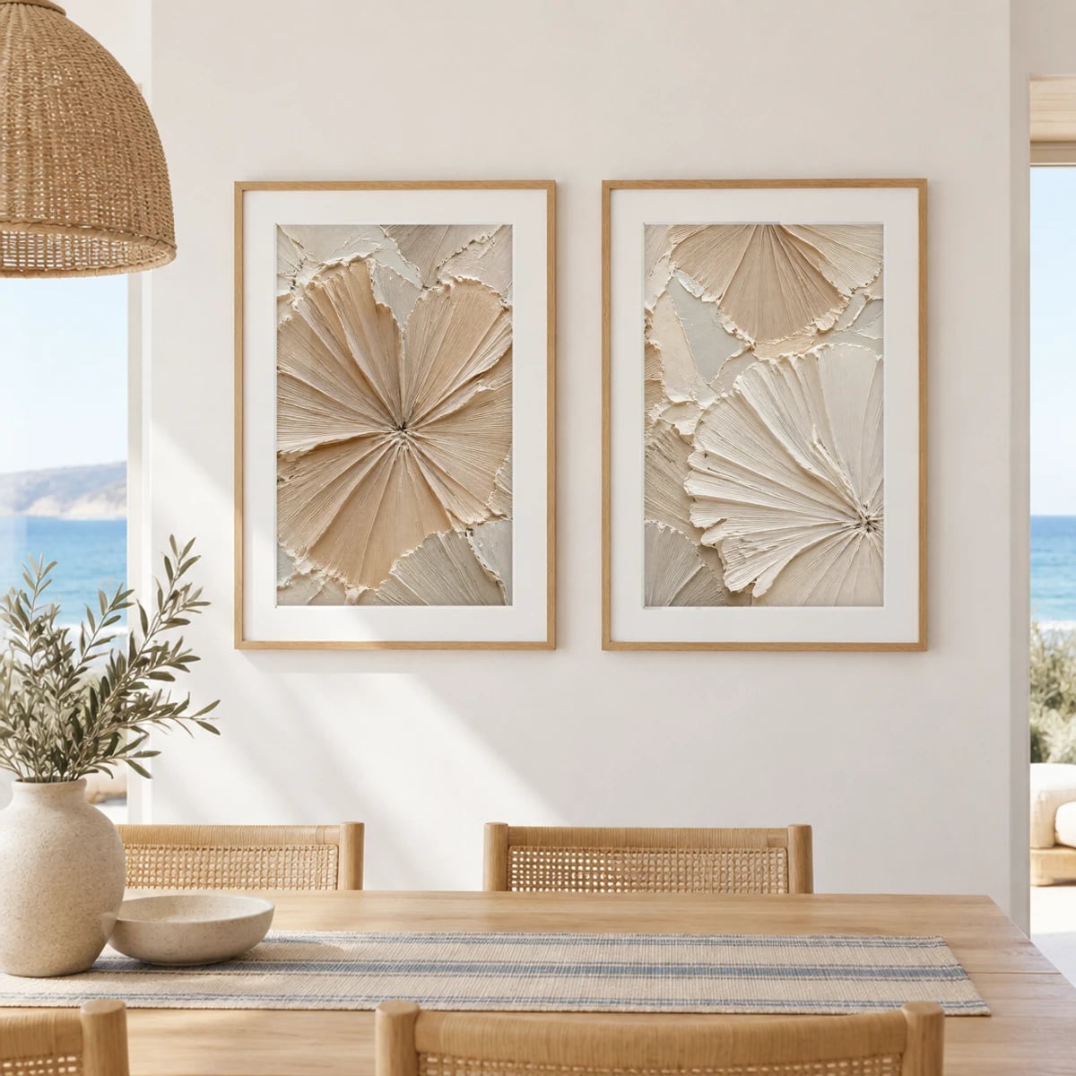 Quadro Flores Secas em Relevo