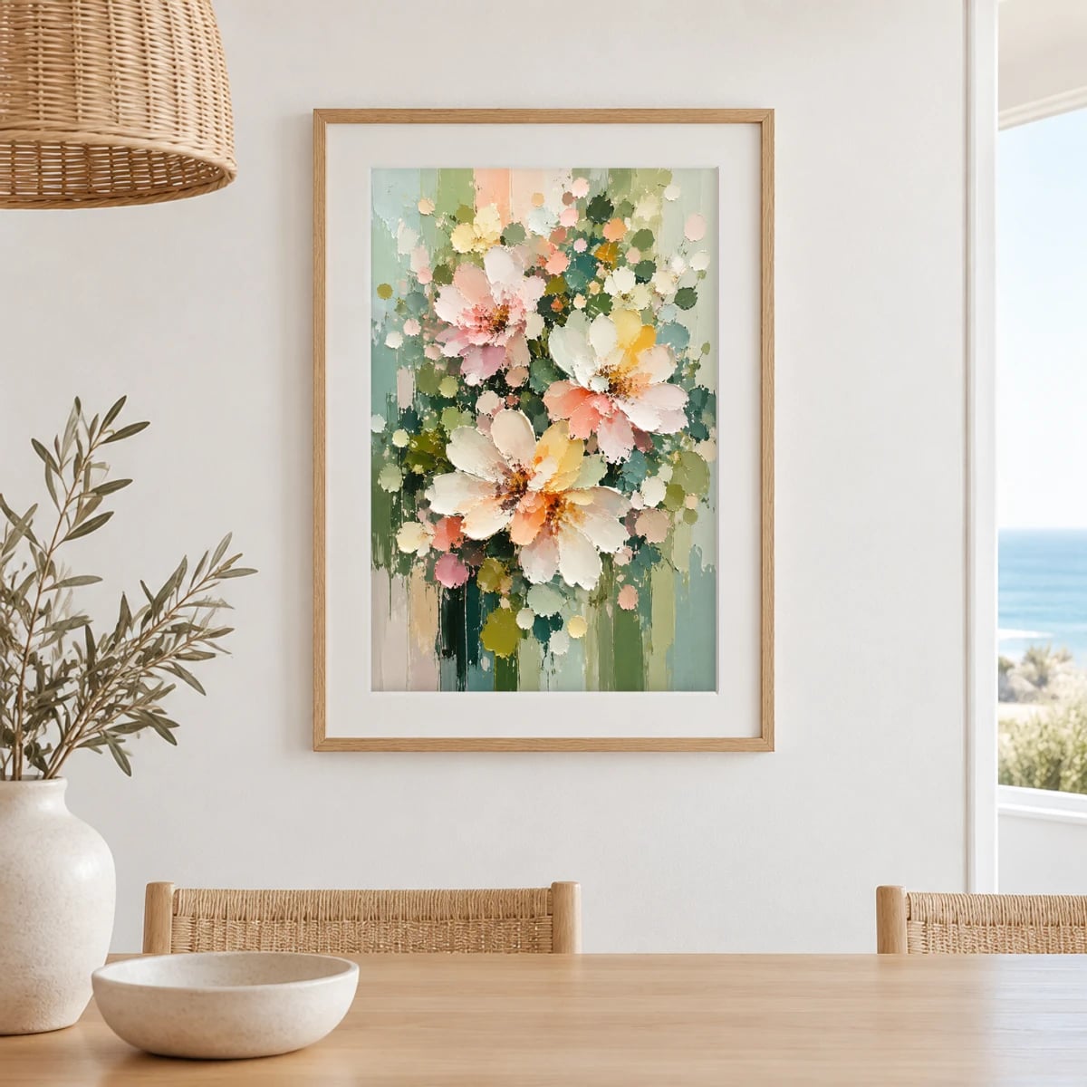 Com vidro · passe-partout · Carvalho · frontal · vertical · cena 1:1 (studio ae288207)