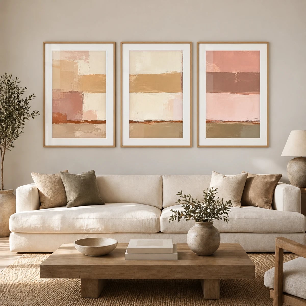 Quadro Blocos Terrosos em Pintura Contemporânea