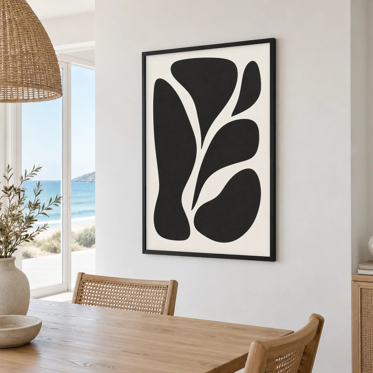 Quadro Formas Orgânicas Pretas