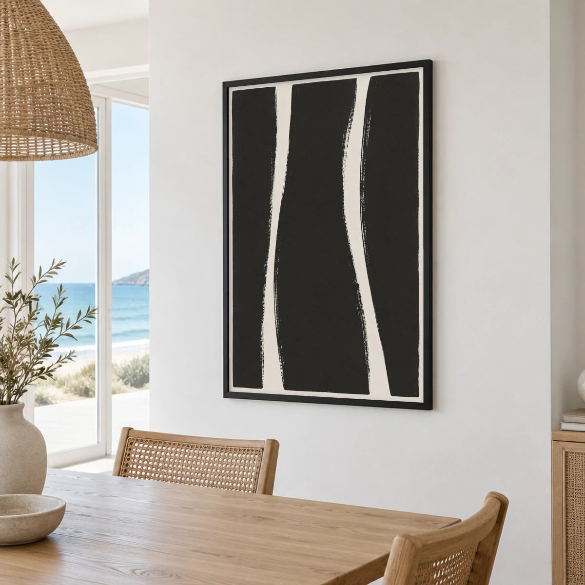 Quadro Faixas Verticais Orgânicas