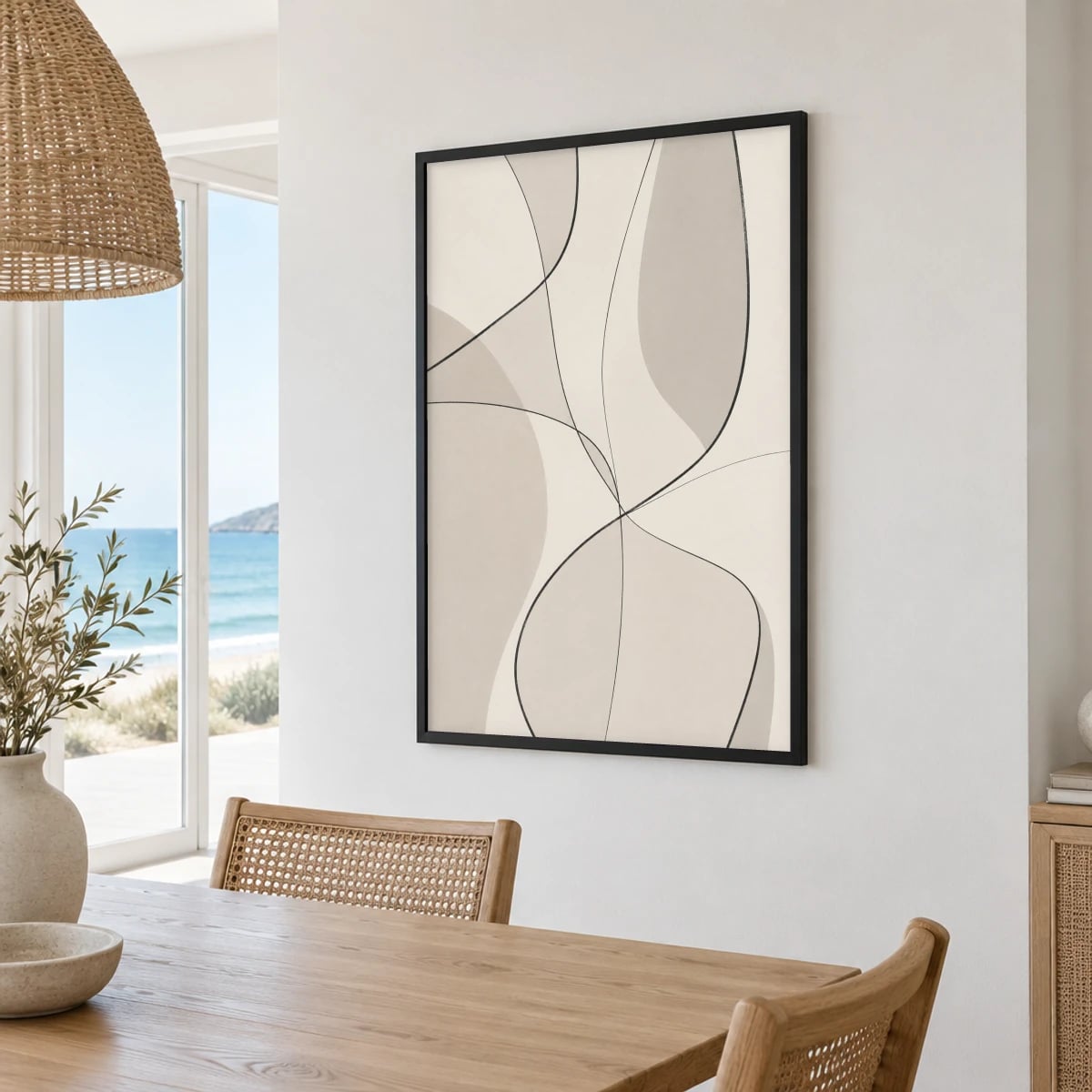 Quadro Formas Orgânicas em Traço Delicado