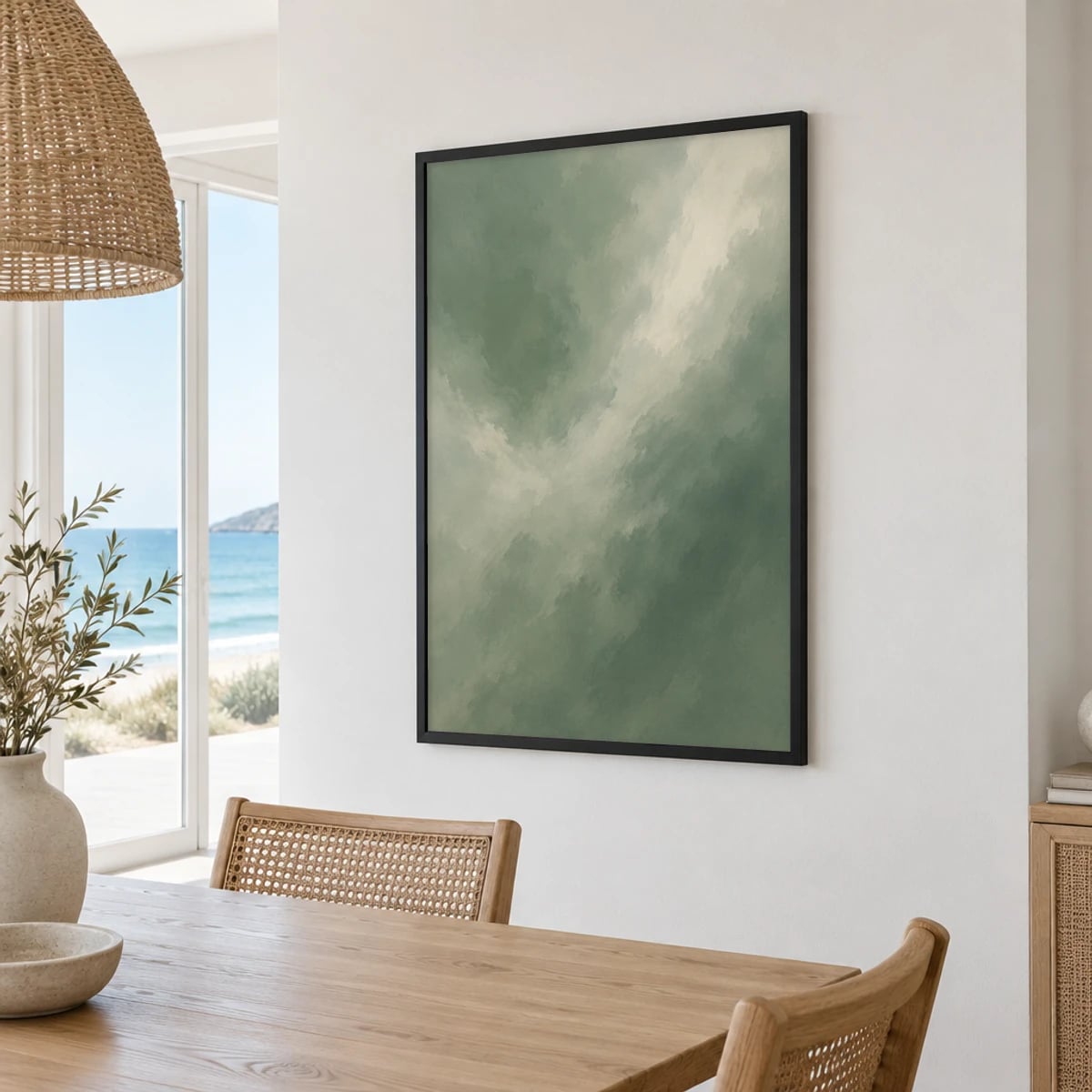 Quadro Céu Nublado em Tons Suaves