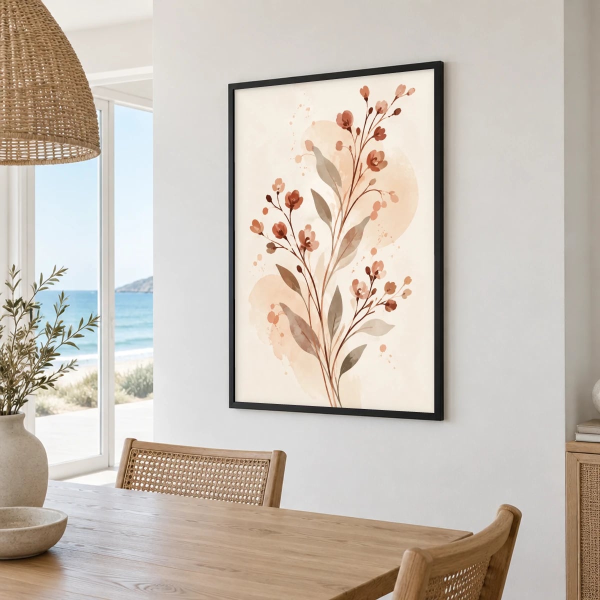 Quadro Ramo Suave de Flores Secas