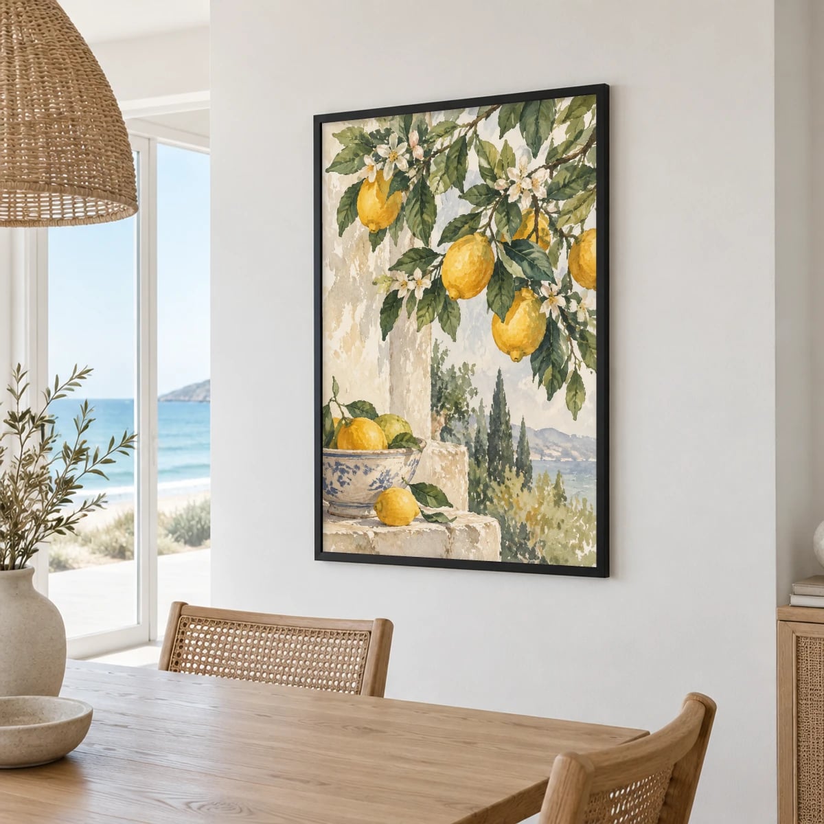 Quadro Limões em Varanda Mediterrânea