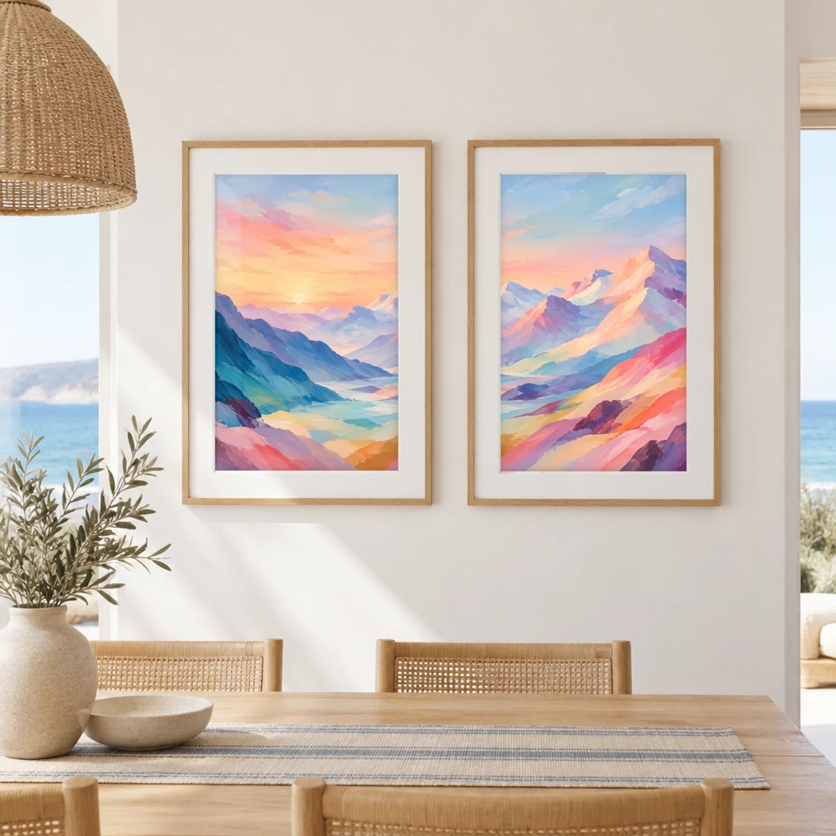 Quadro Nascer do Sol Sobre Montanhas Coloridas