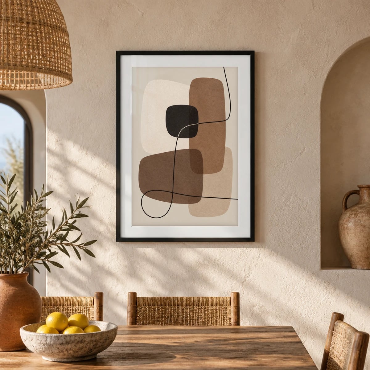 Com vidro · passe-partout · Preto fosco · frontal · vertical · cena 1:1 (studio de2a966f)