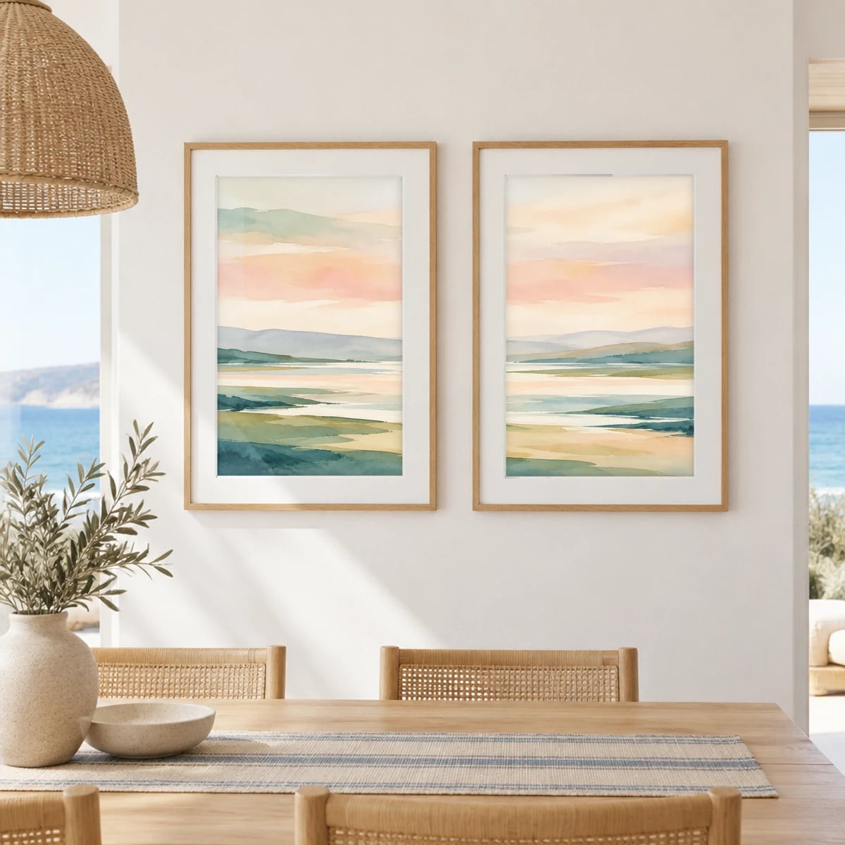Quadro Horizonte Suave ao Amanhecer