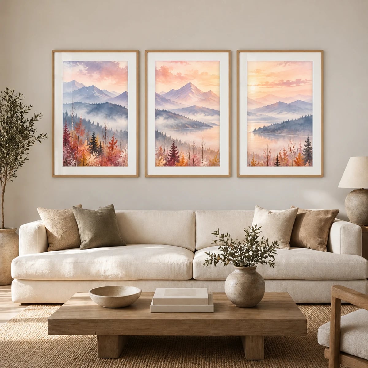 Quadro Manhã de Outono nas Montanhas