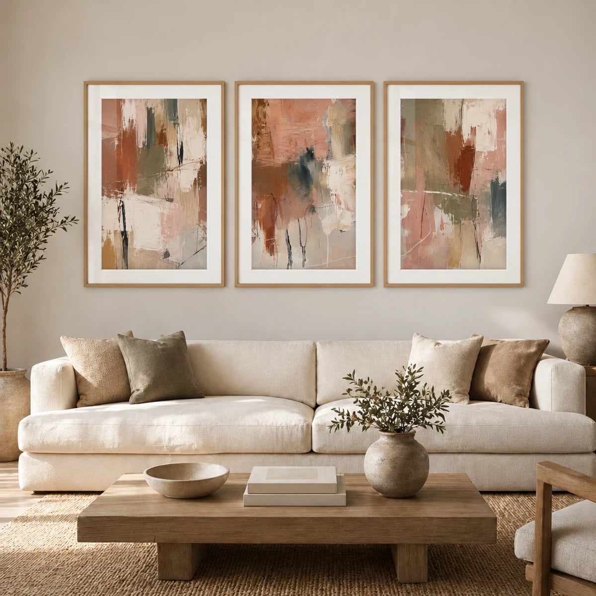 Quadro Fragmentos em Tons Terrosos