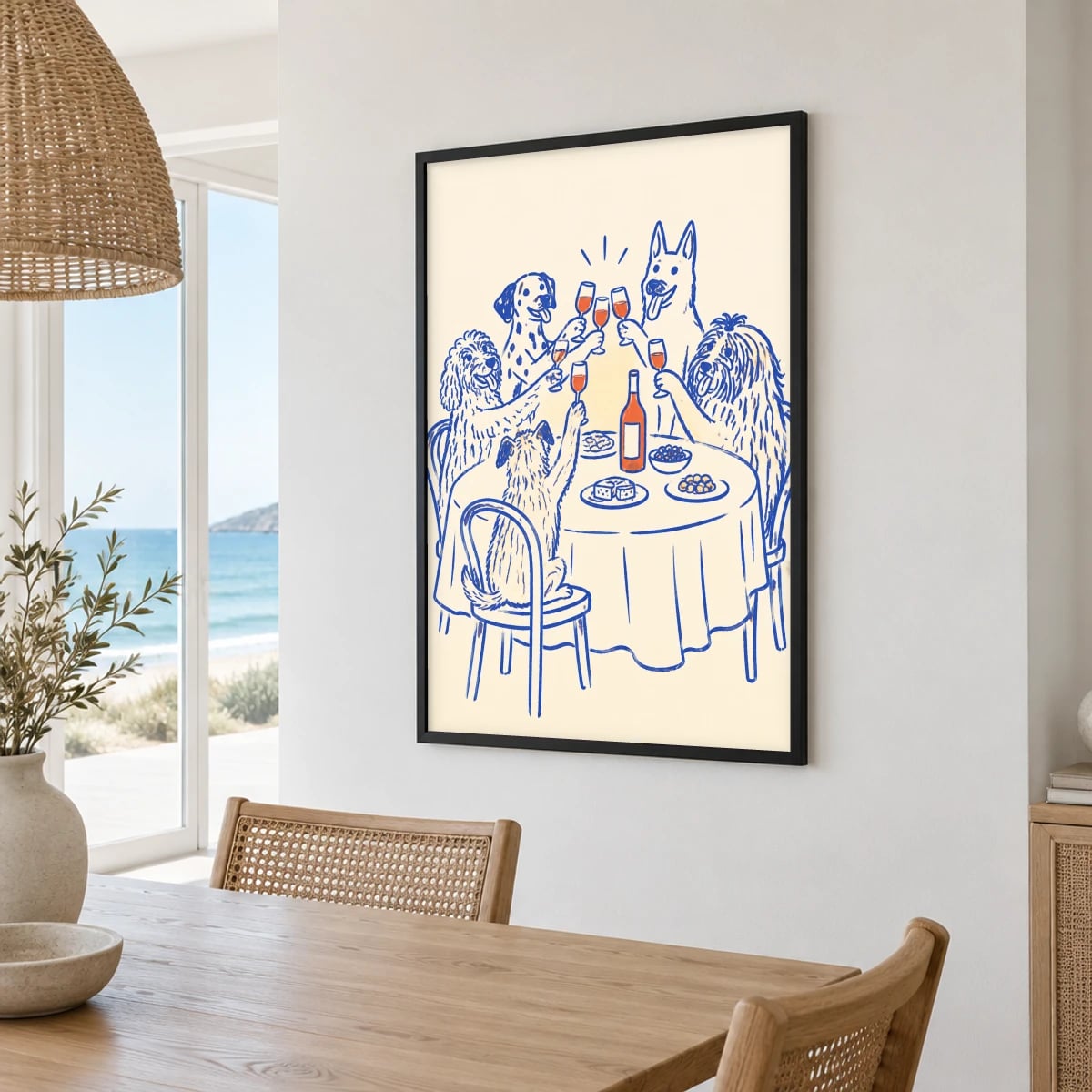 Quadro Brinde Canino à Mesa