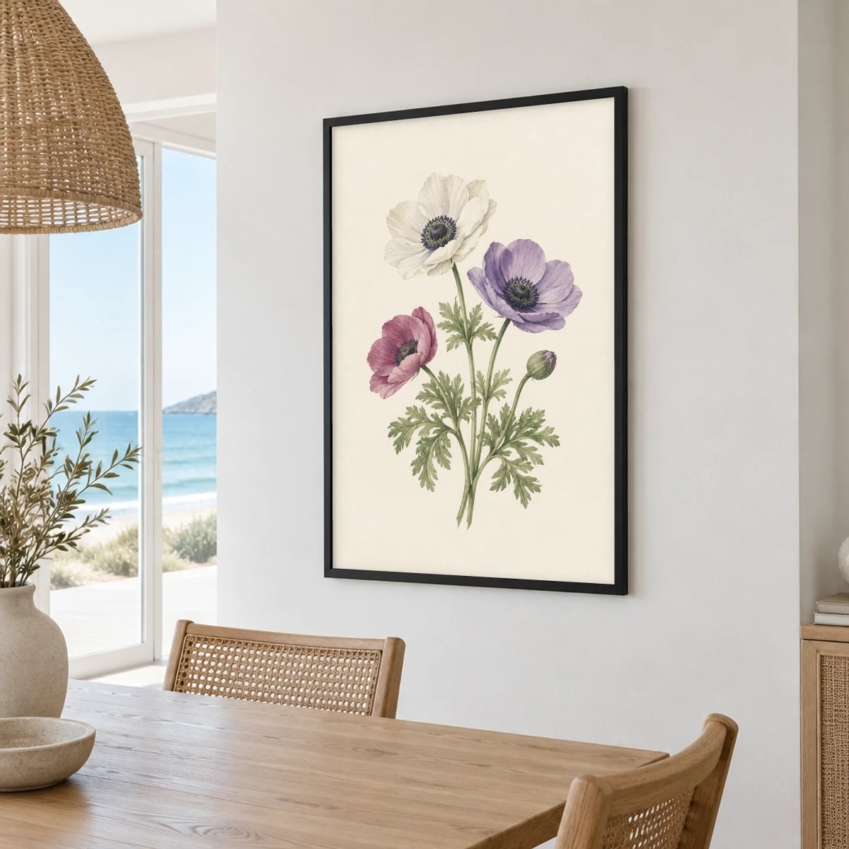 Quadro Anêmonas em Harmonia Natural