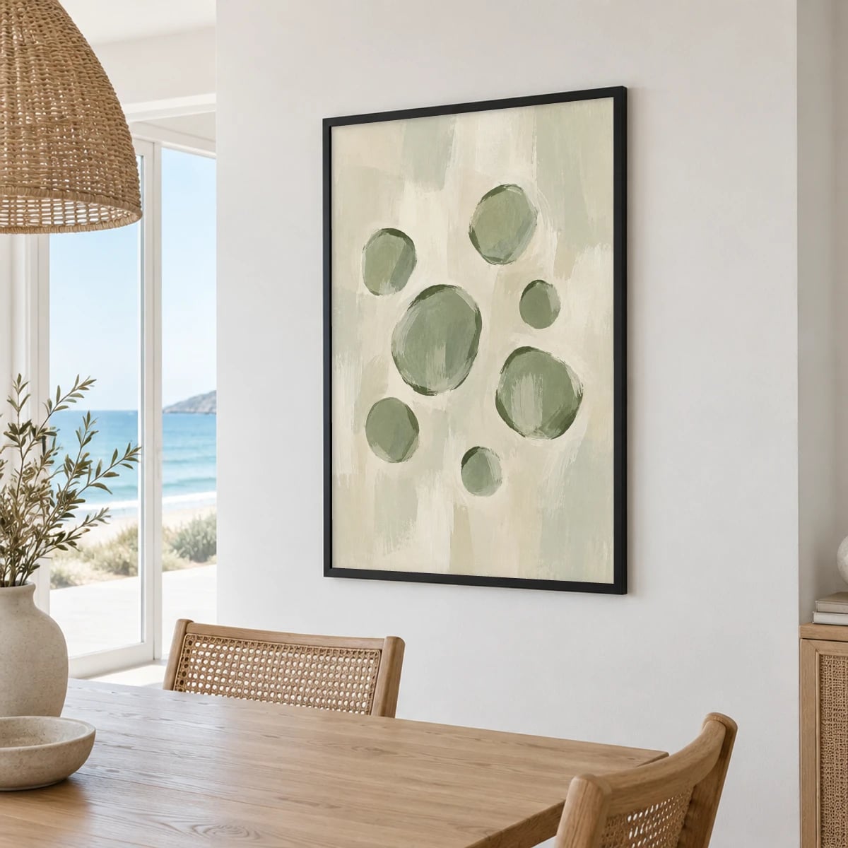 Quadro Círculos Texturizados Suaves