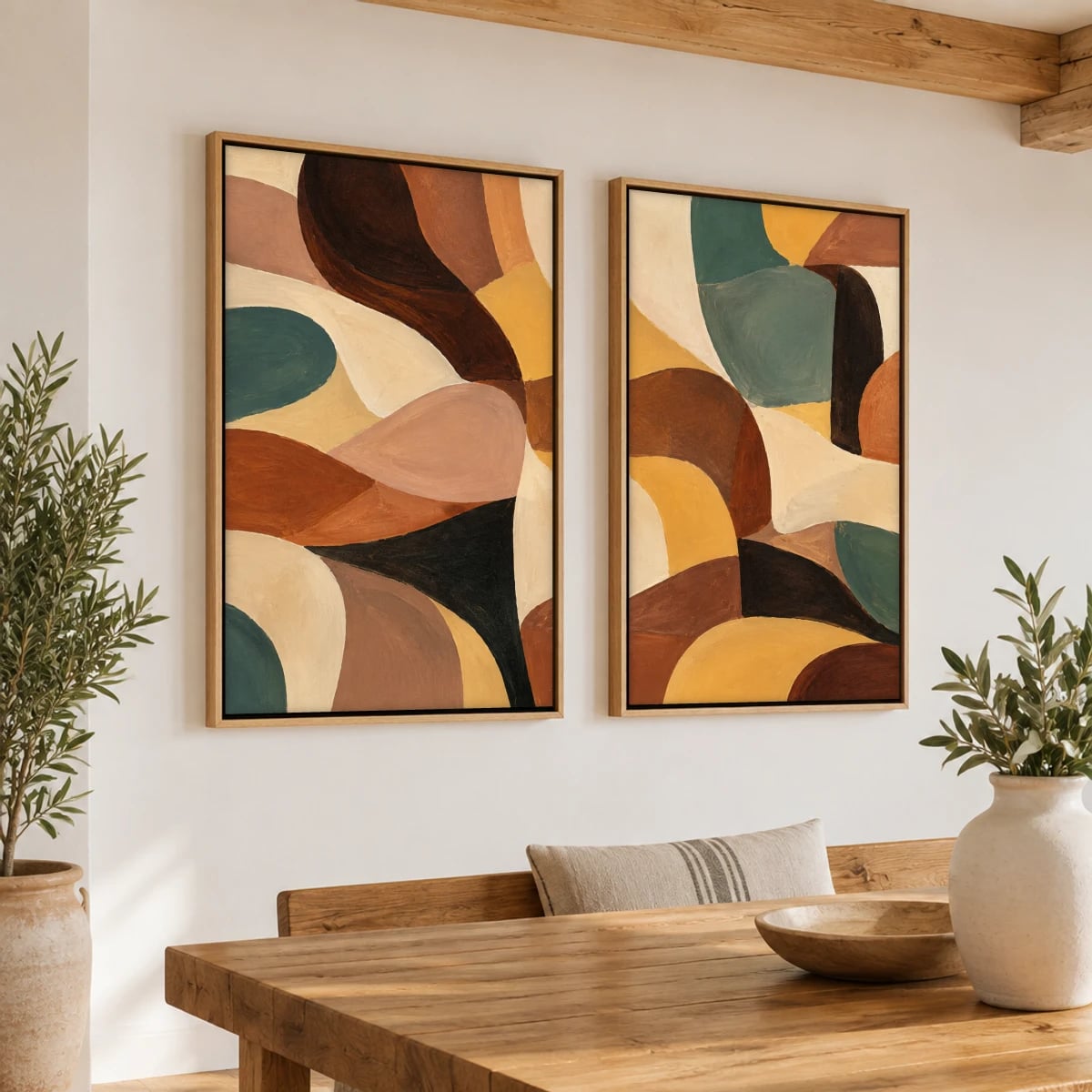 Duo · Canvas · Carvalho · angular esq. · vertical · cena 1:1 (studio d0fd4b5c)