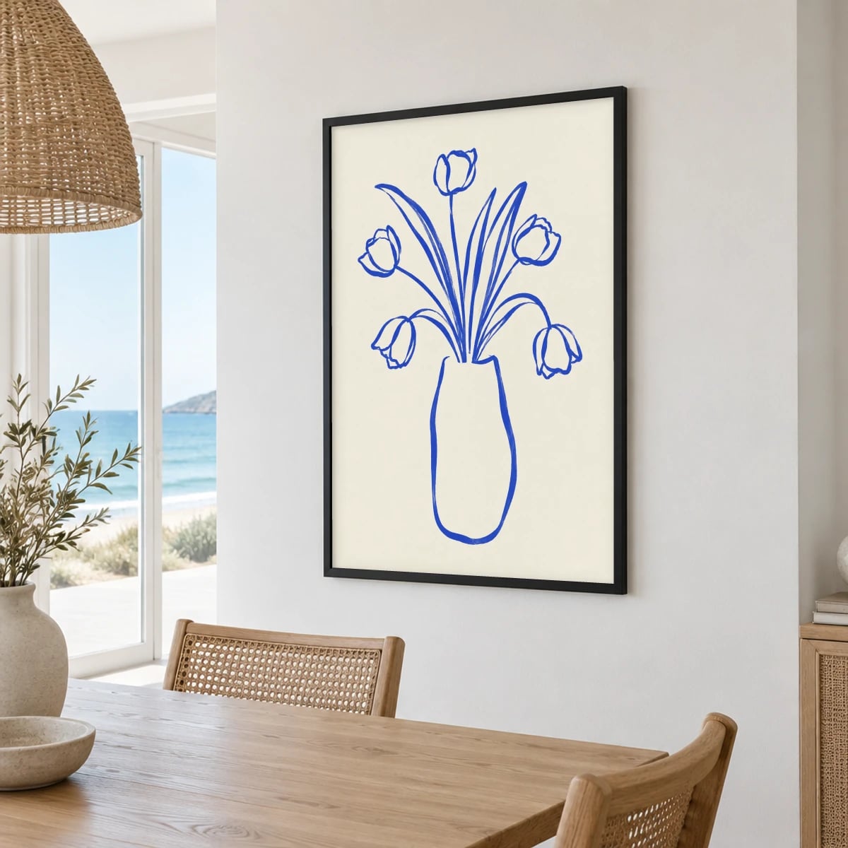 Quadro Tulipas em Vaso Simples