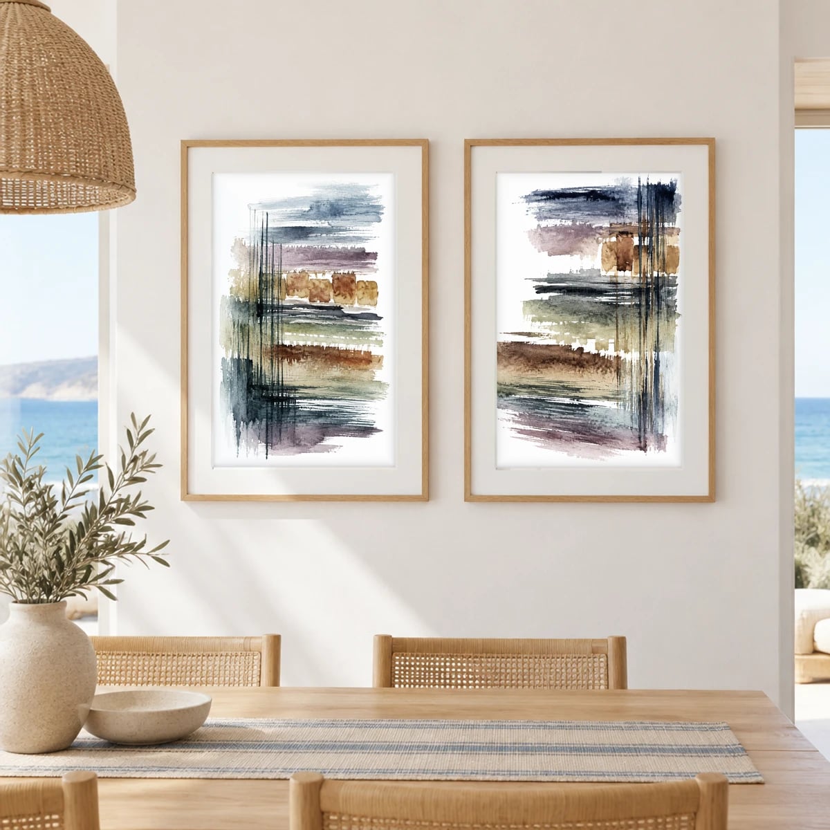 Quadro Formas Abstratas em Linhas Orgânicas
