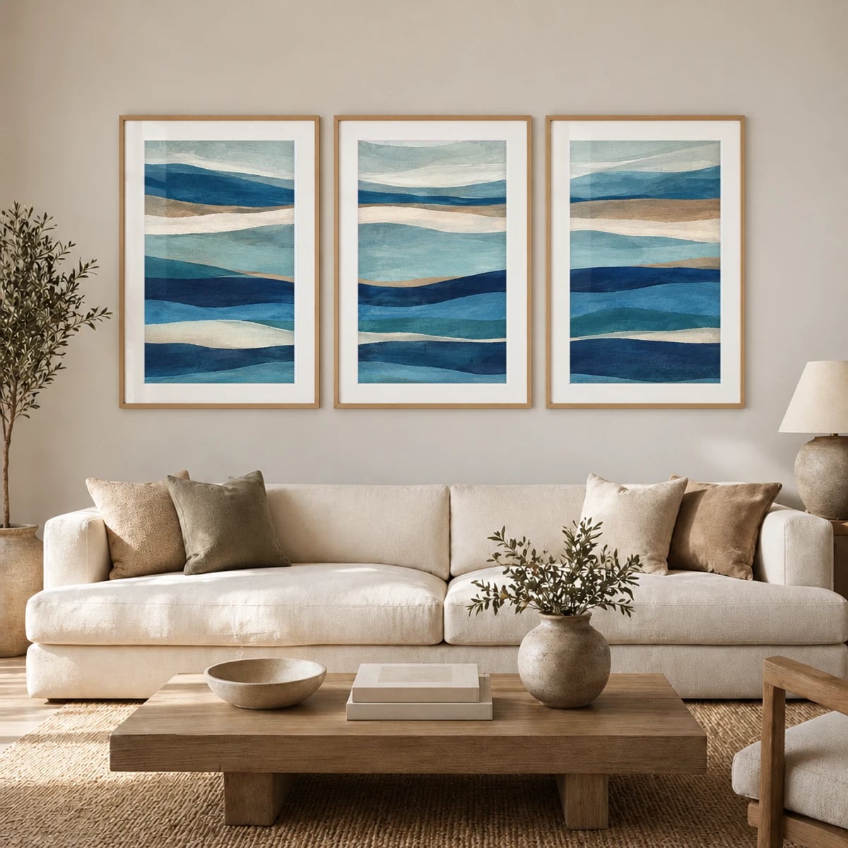 Quadro Marés Suaves em Tonalidades Naturais