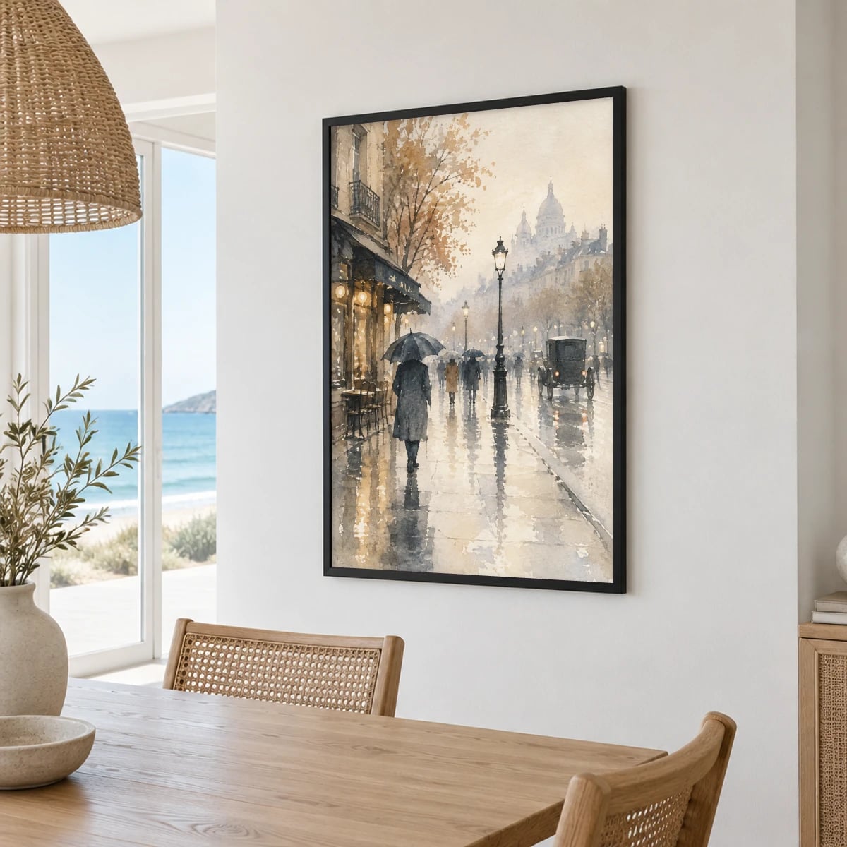 Quadro Chuva na Rua de Paris