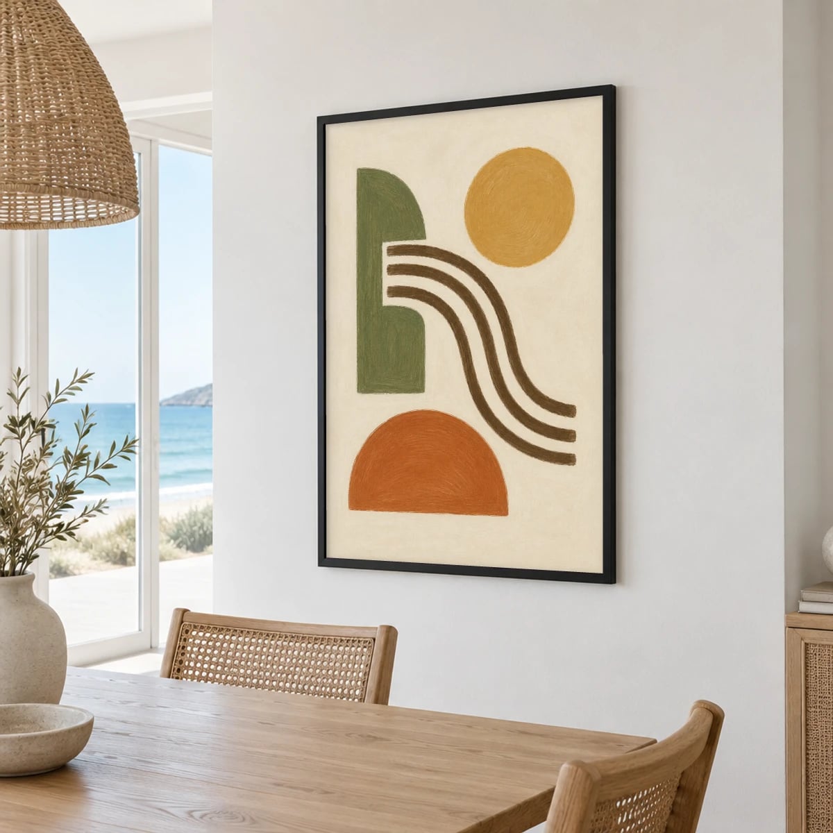 Quadro Formas Orgânicas com Sol