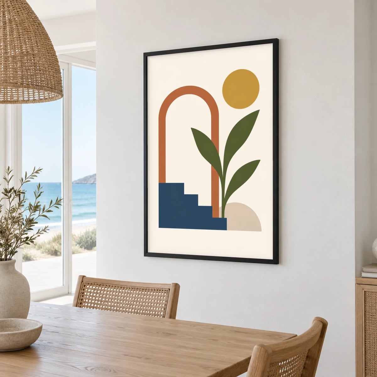 Quadro Escada com Arco e Planta