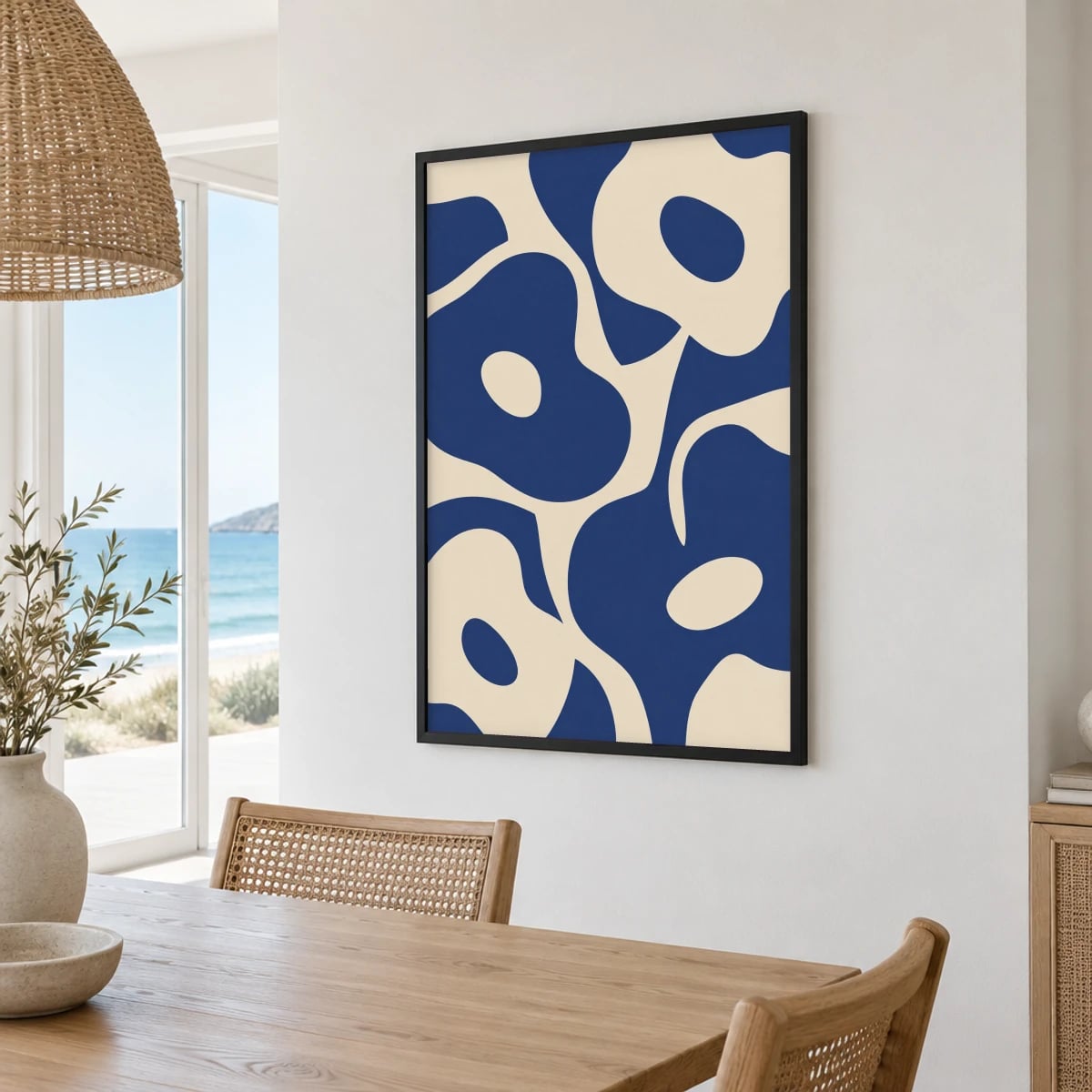 Quadro Formas Orgânicas Neutra e Azul