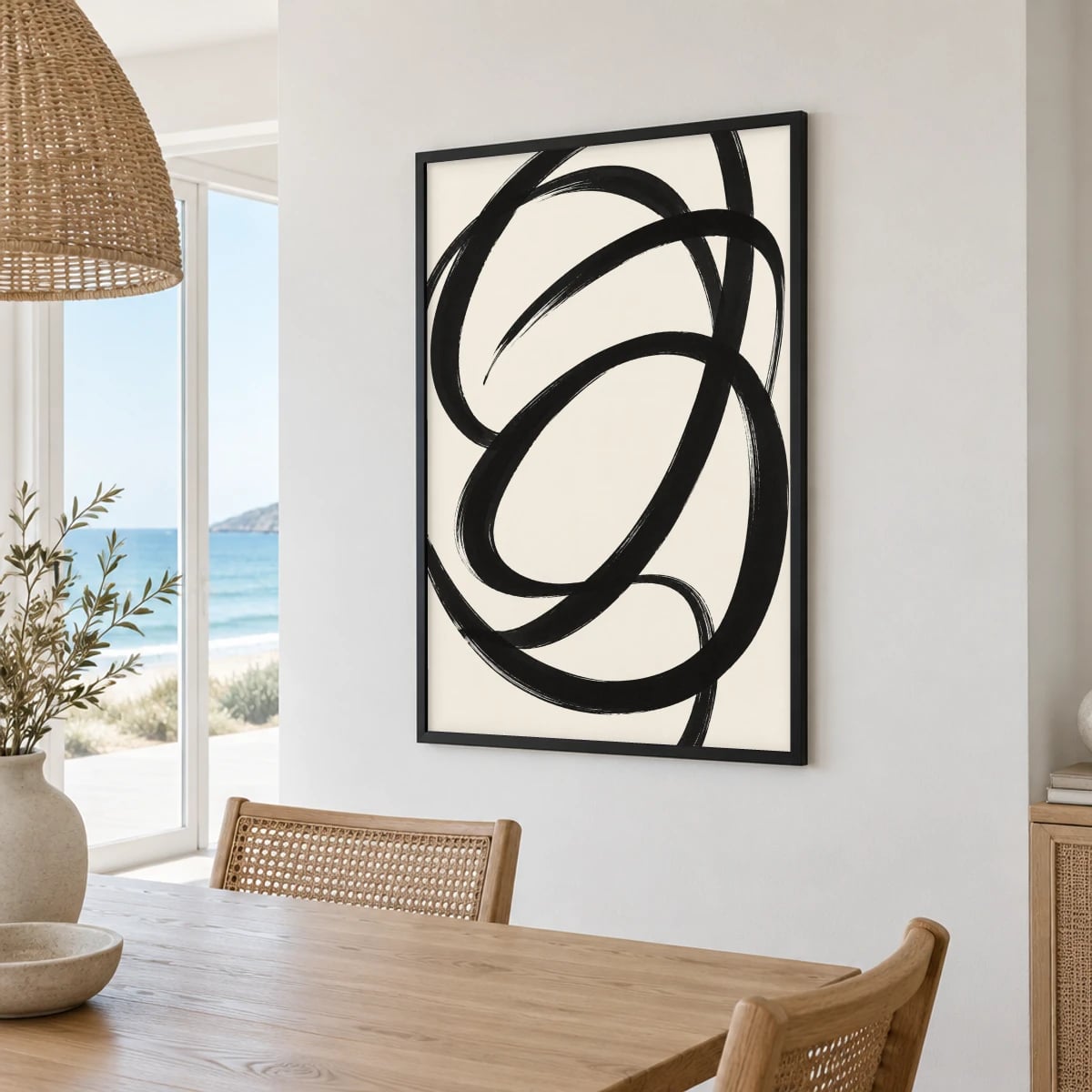 Quadro Laços Pretos em Movimento