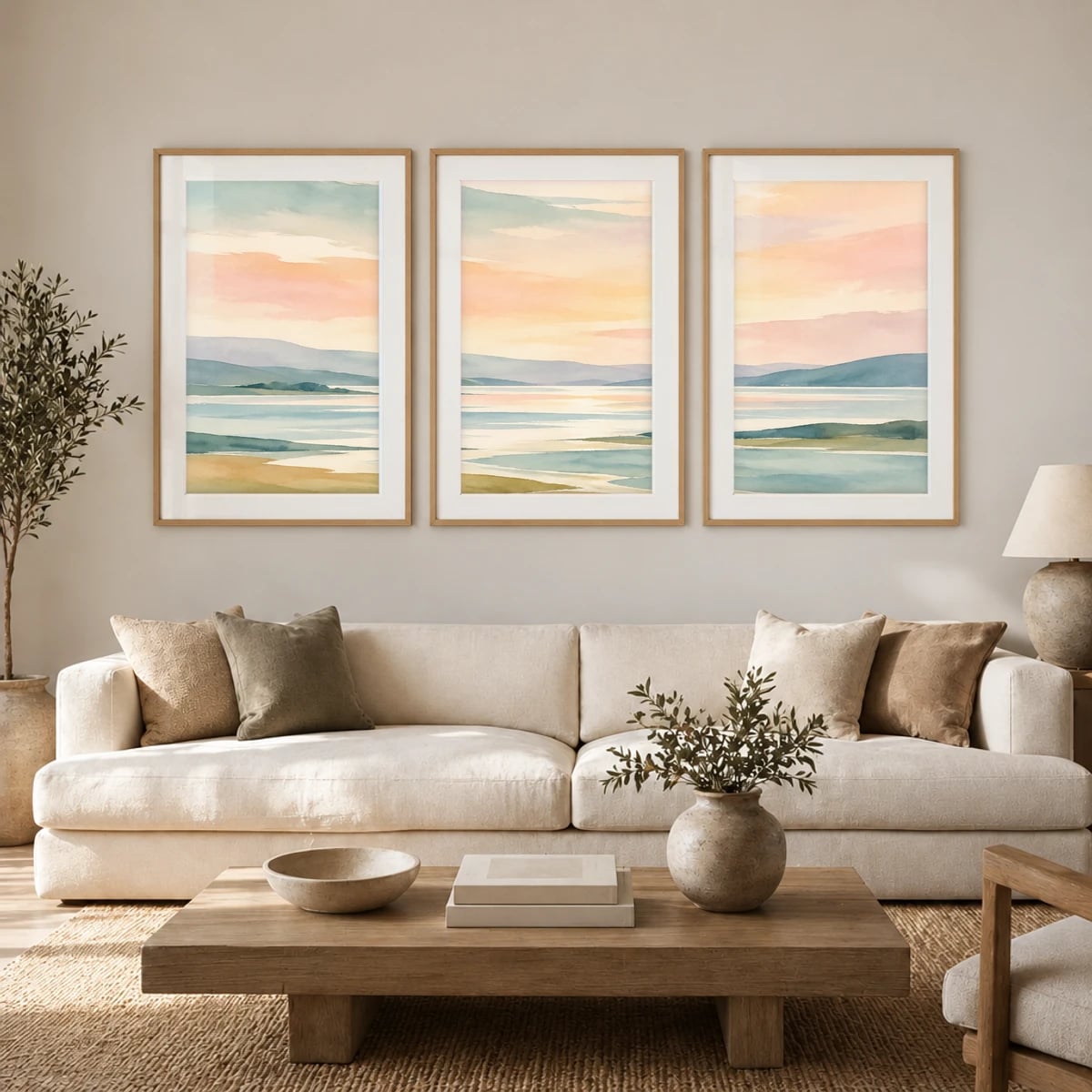 Quadro Horizonte Suave ao Amanhecer