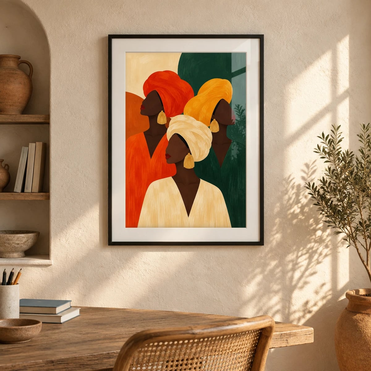 Com vidro · passe-partout · Preto fosco · frontal · vertical · cena 1:1 (studio 39e9f288)