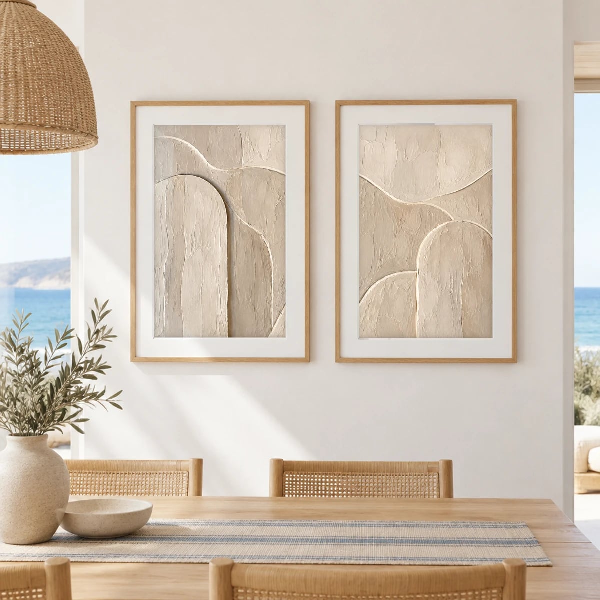 Quadro Relevos Orgânicos Neutros