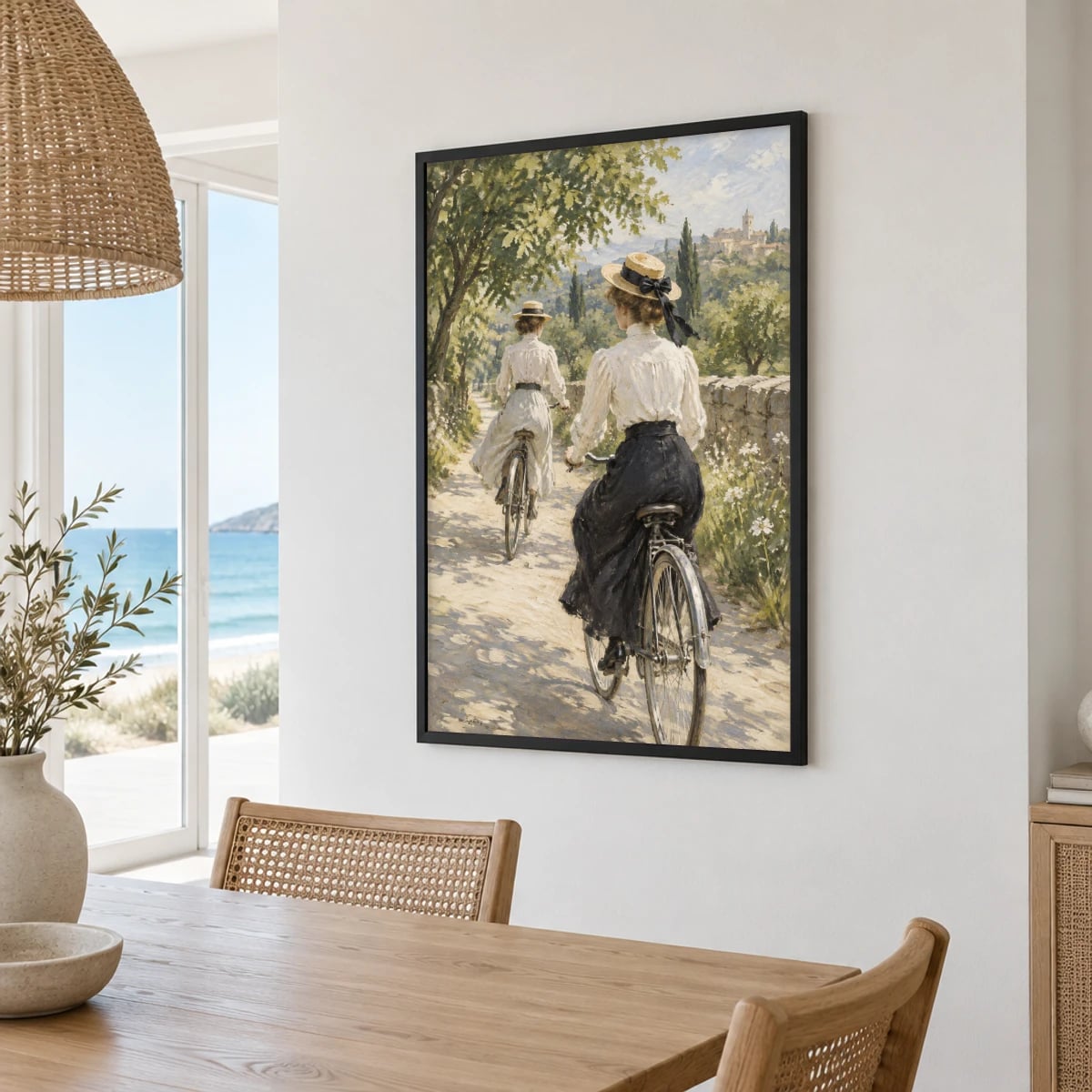 Quadro Passeio de Bicicleta ao Entardecer