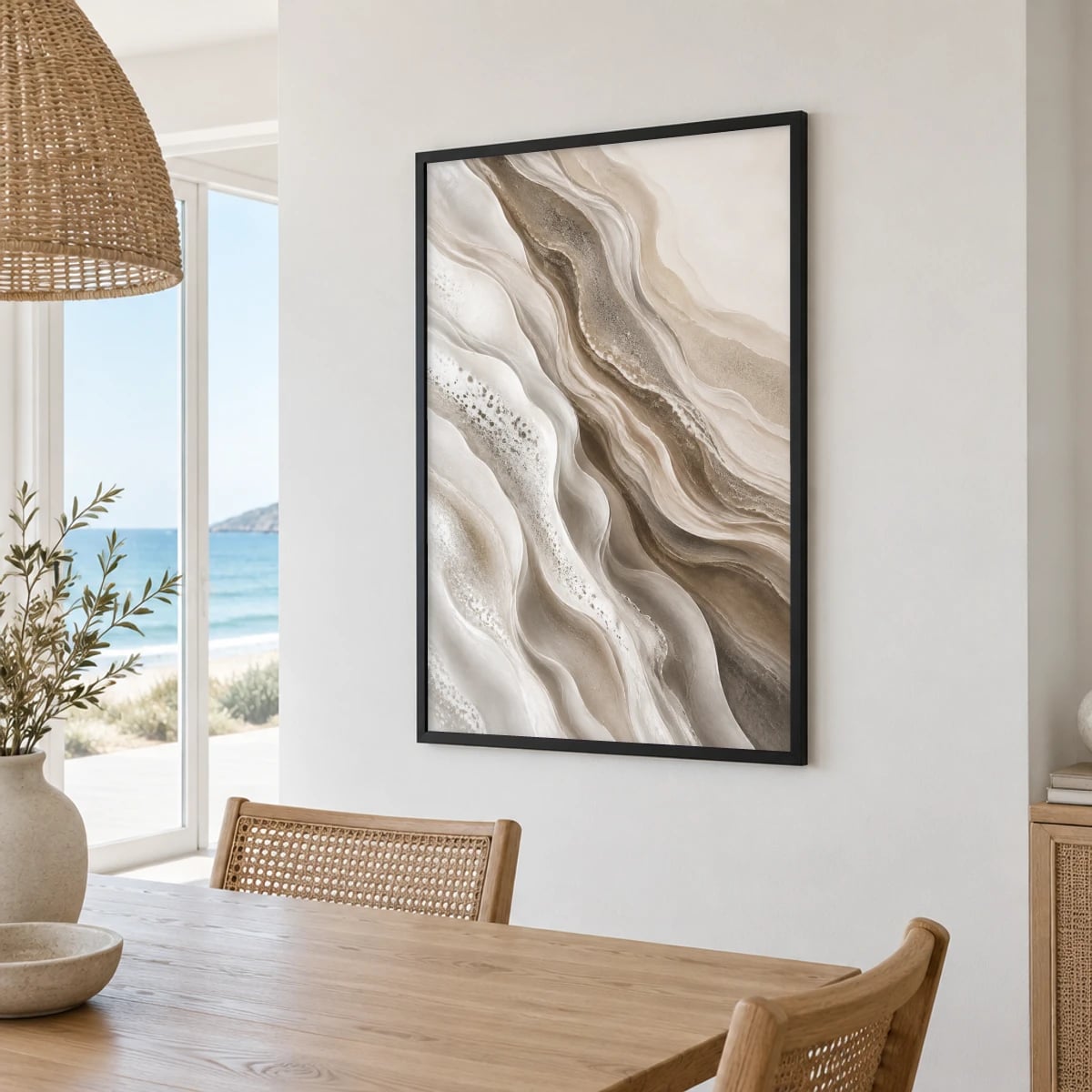 Quadro Formas Abstratas Orgânicas em Relevo
