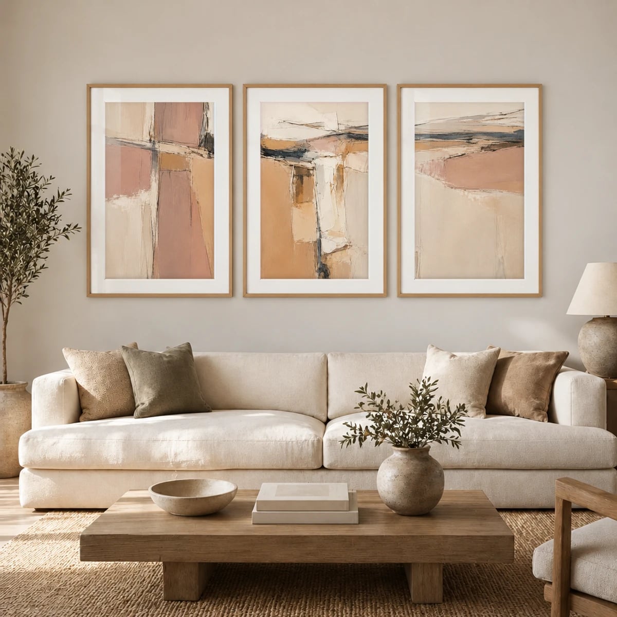 Quadro Fragmentos em Tons Terrosos