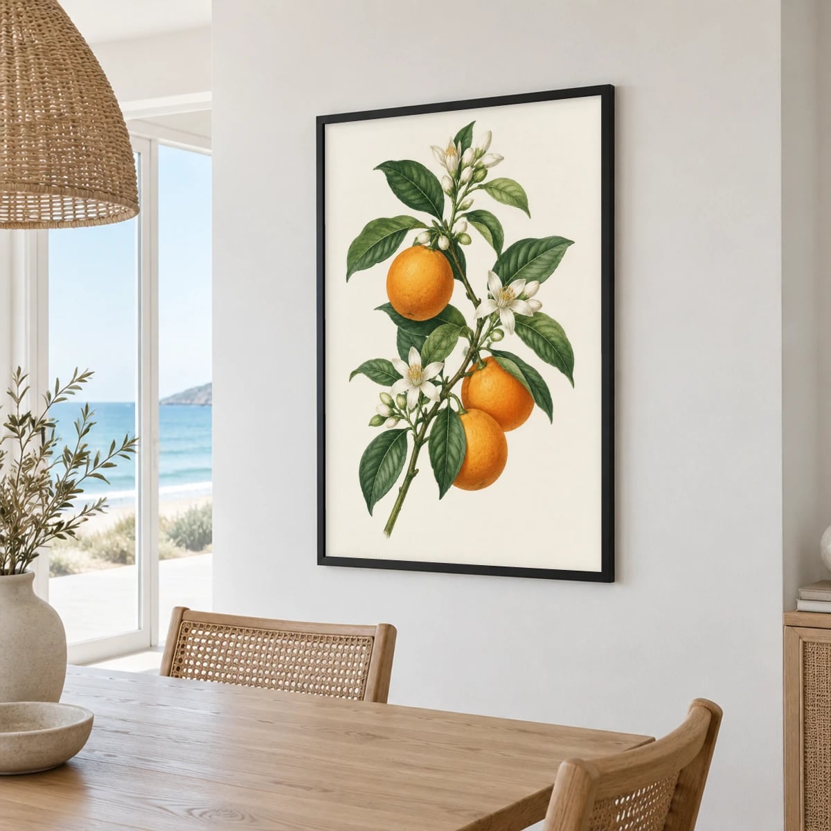 Quadro Ramo de Laranjas Floridas